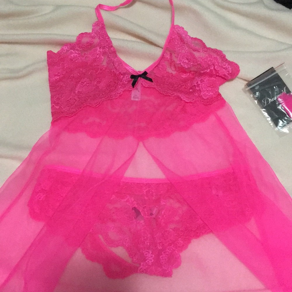 Pink lingerie set